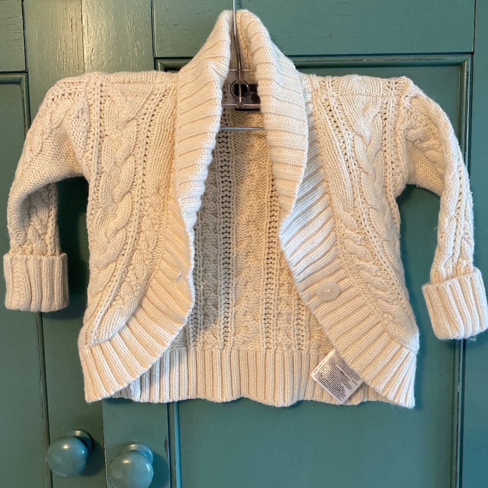 Ivory shawl cardigan
